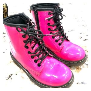 Dr. Martens children hot pink boots size 11